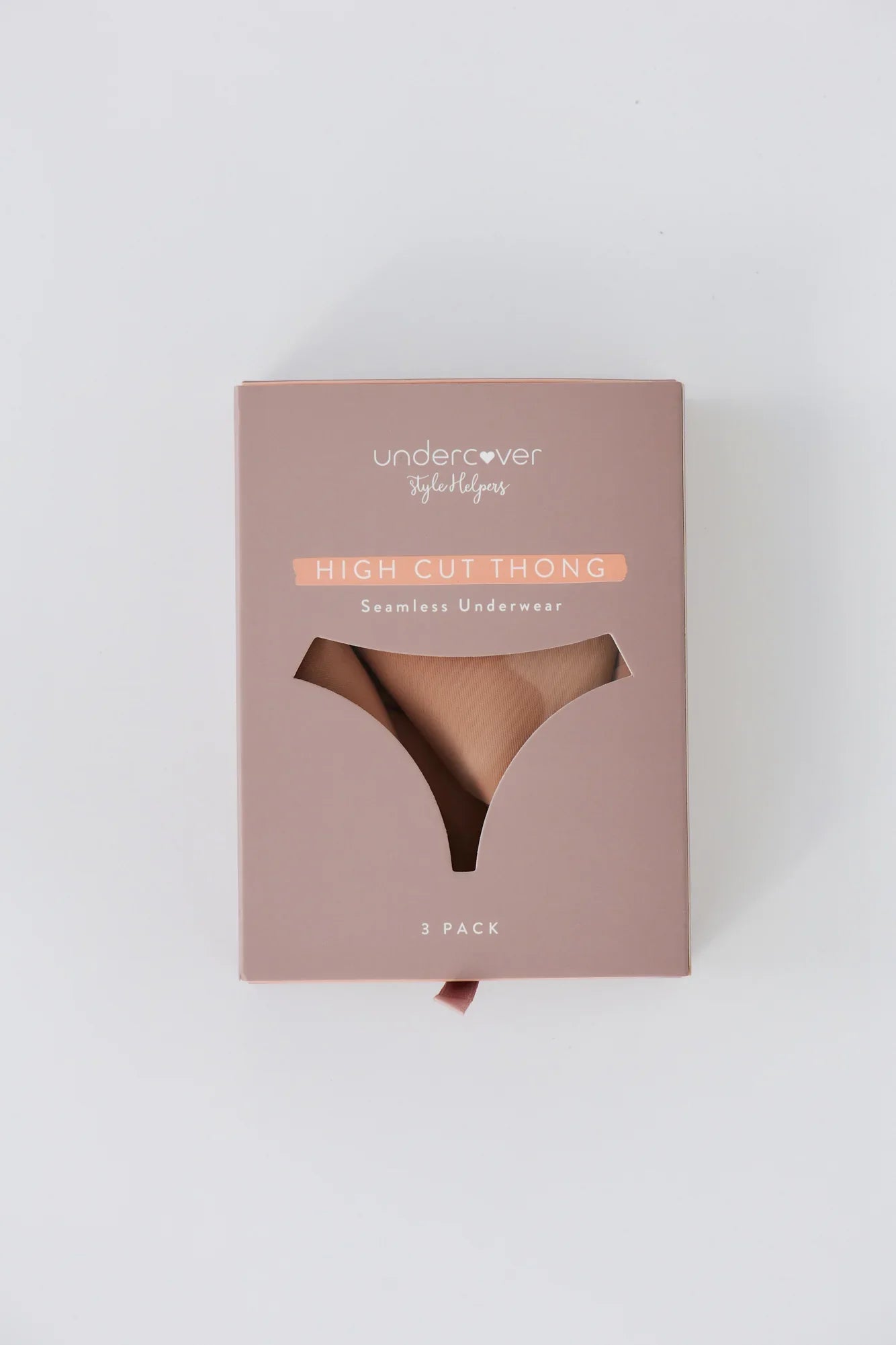 UNDERCOVER Style Helpers Seamless High Cut Thong Latte 3 Pack