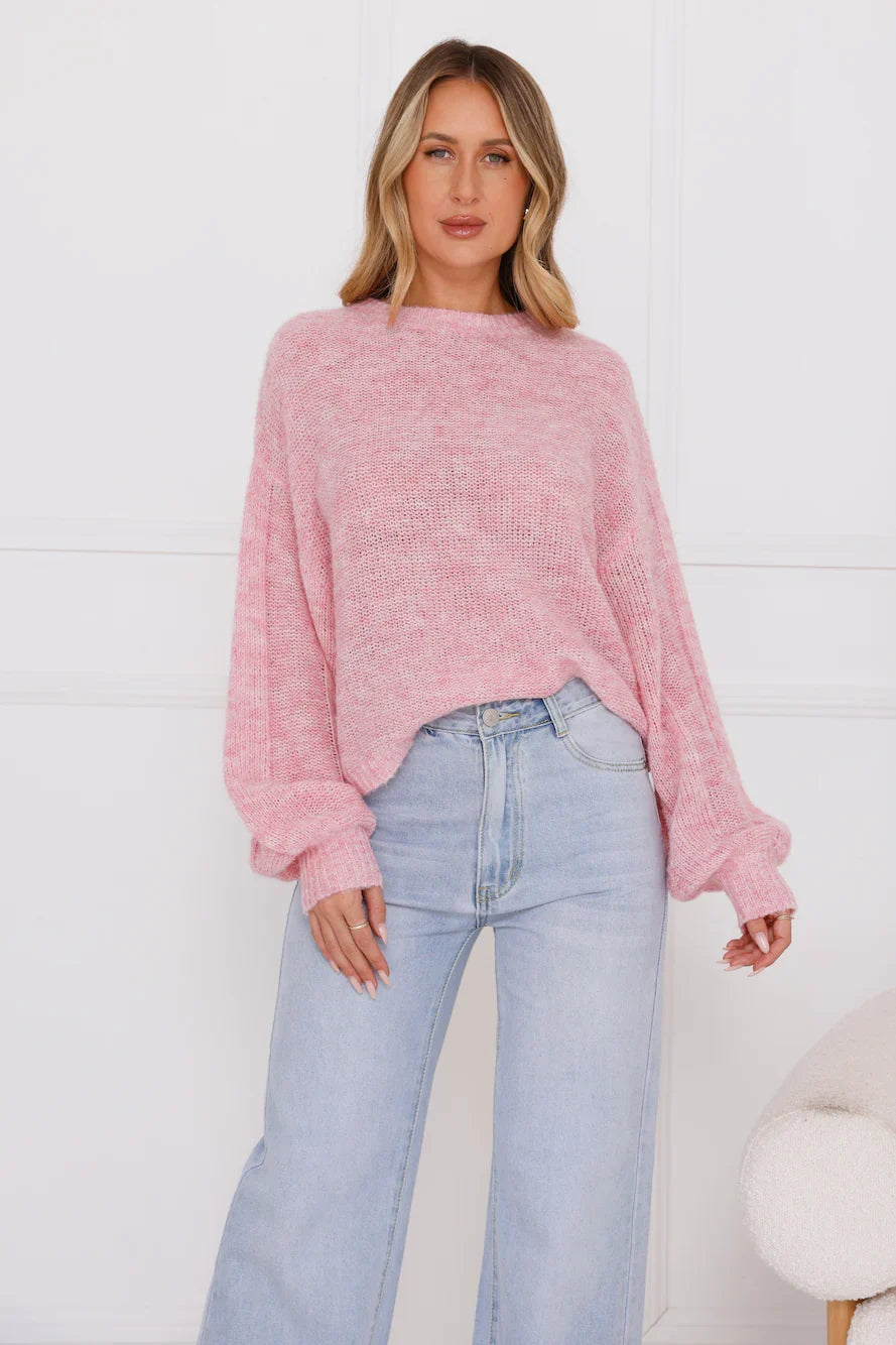 Sweater Weather Knit Pink